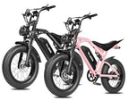 V200 Electric Dirt Bike 52V 20.8Ah Fat Tire 32MPH Dual Suspension