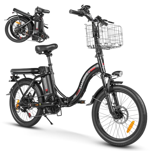 Foldable Electric Bike 20 Inch Fat Tire 7 Speed Dual Shock Absorber