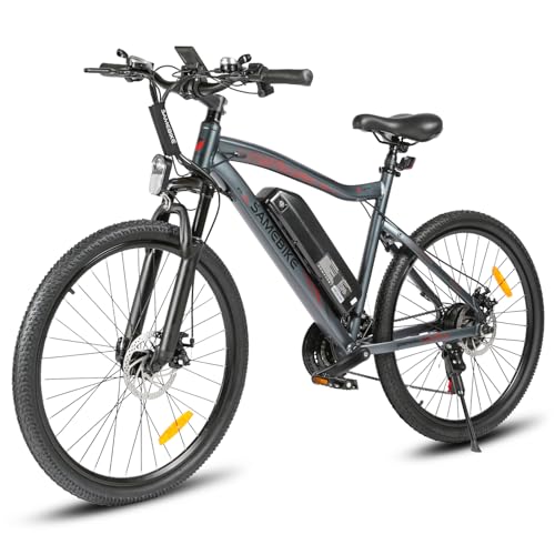 Electric Mountain Bike 26in 36V 13Ah Dual Suspension Disc Brake Black
