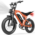 V200 Electric Dirt Bike 52V 20.8Ah Fat Tire 32MPH Dual Suspension