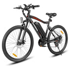 Electric Mountain Bike 26in 36V 13Ah Dual Suspension Disc Brake Black