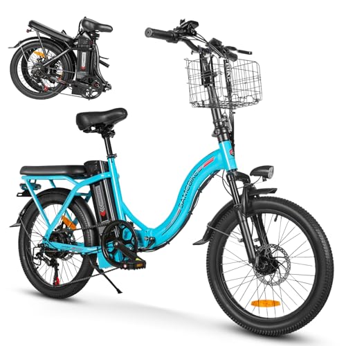 Foldable Electric Bike 20 Inch Fat Tire 7 Speed Dual Shock Absorber
