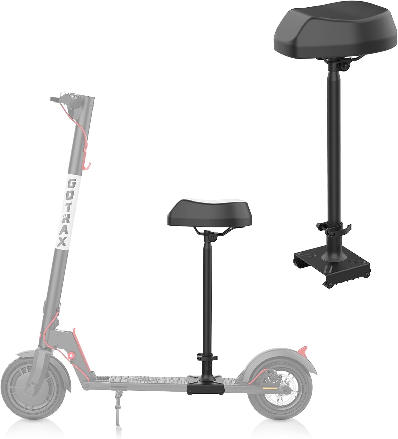 Electric Scooter Seat Adjustable Shockproof Black