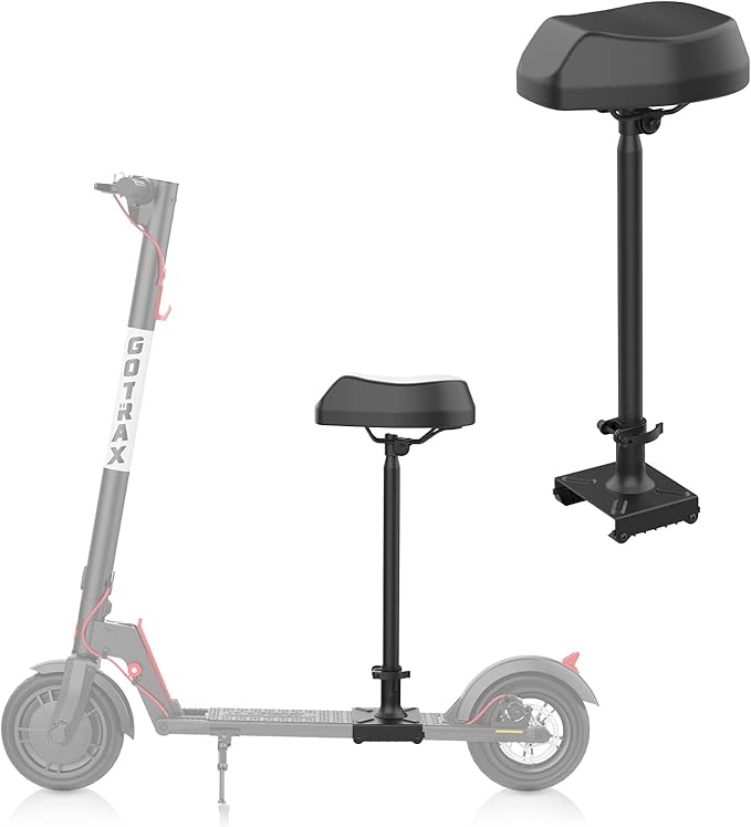 Electric Scooter Seat Adjustable Shockproof Black
