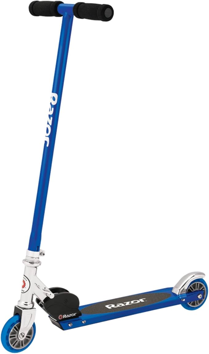S Sport Kick Scooter Foldable for Ages 6 Plus Blue