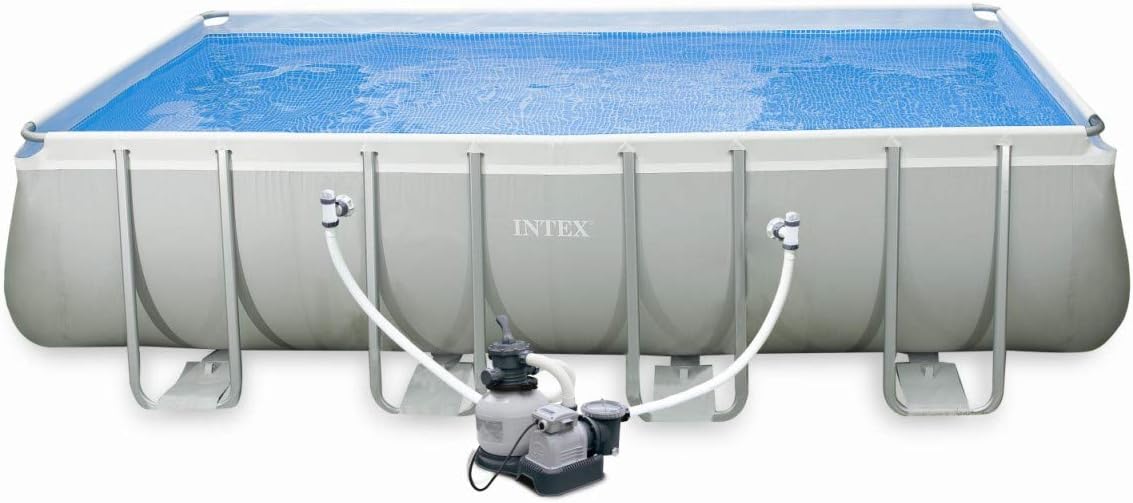 Ultra Rectangular Frame Pool with Sand Filter and Double Ladder 549x274