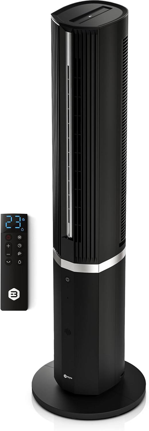 VT-11-BL Tower Fan 5 in 1 Portable Air Cooler Humidifier 12 Speeds Black