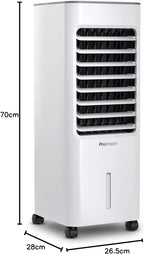 Mobile Air Cooler With Evaporative Cooling 4 Modes 5-Liter Tank