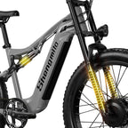 S600 Dual Motor Electric Bike 26in Fat Tire Grey