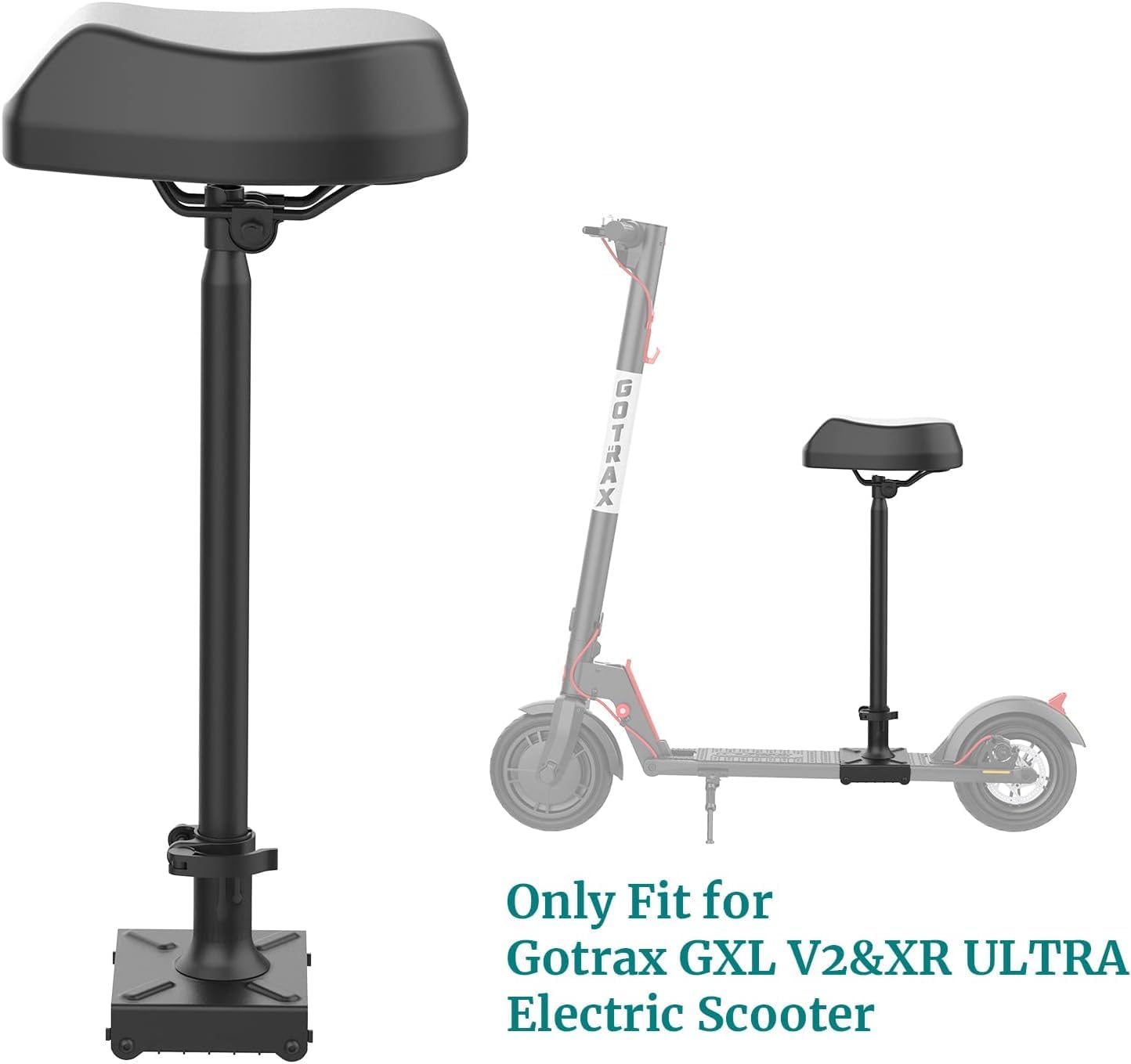 Electric Scooter Seat Adjustable Shockproof Black