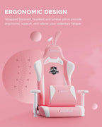C2 Ergonomic Gaming Chair With Wingless Cushion PU Leather Pink