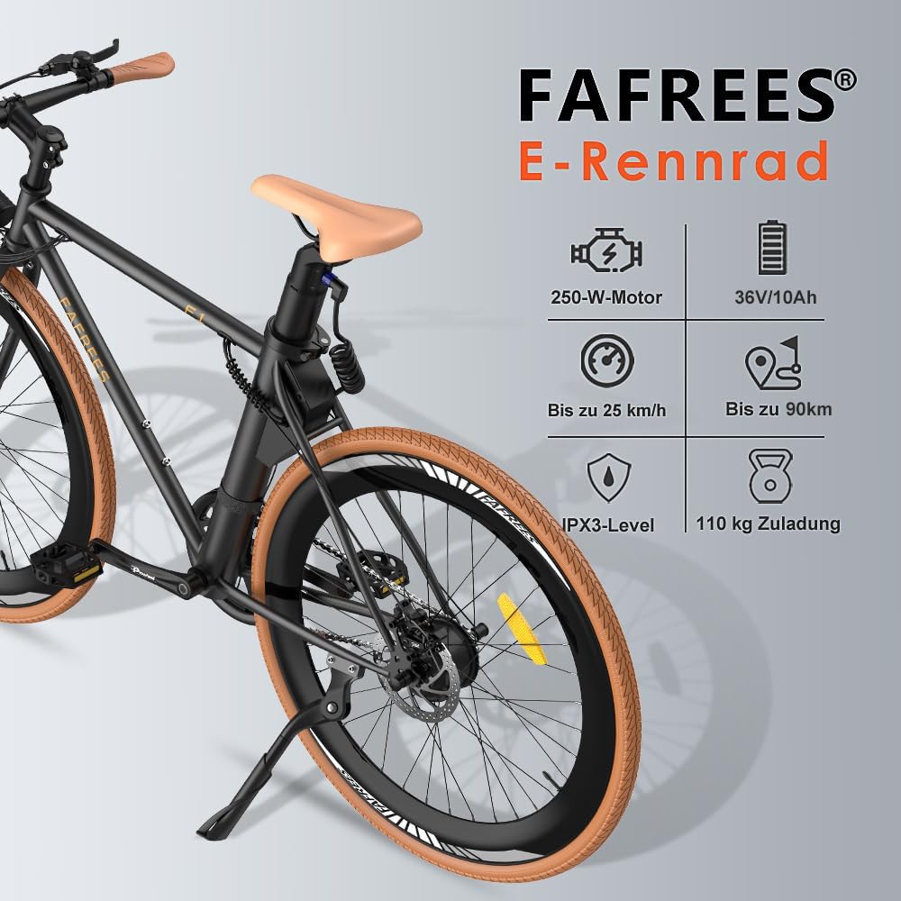 F1 Electric Bike 250W 36V 10Ah Pedelec Black 700C