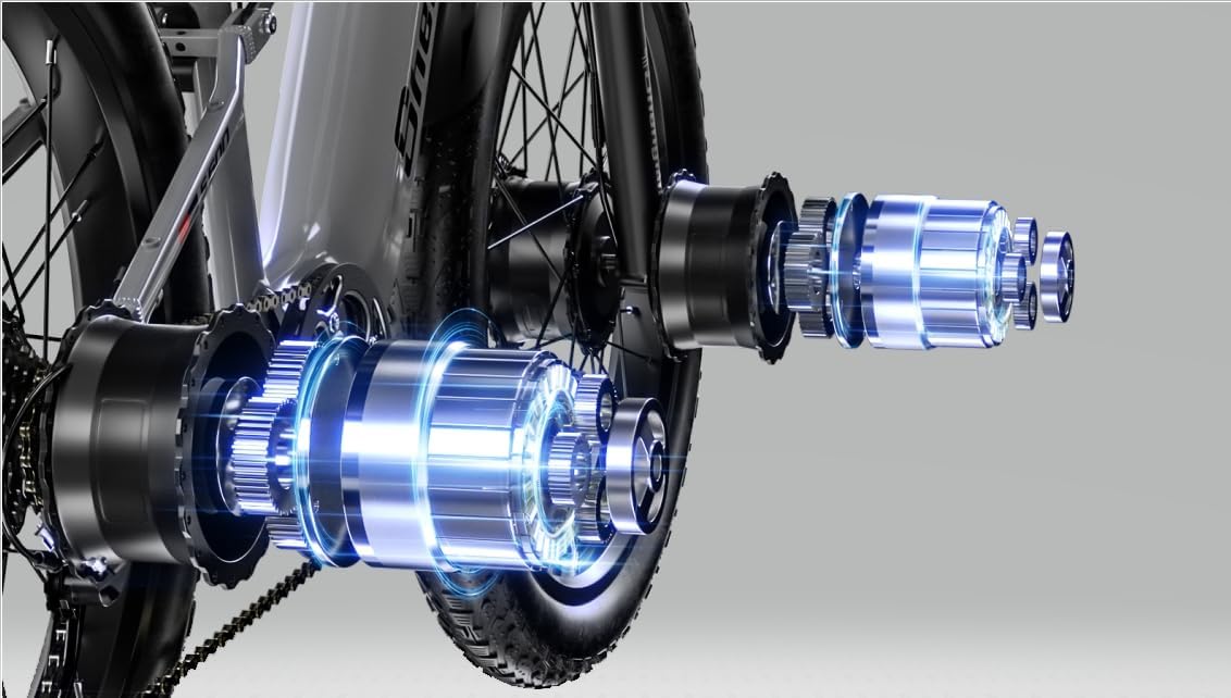 S600 Dual Motor Electric Bike 26in Fat Tire Grey