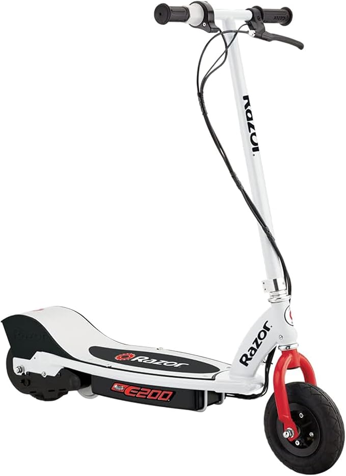 E200 Electric Scooter 12 MPH High-Torque Motor 40 Min Ride Time White