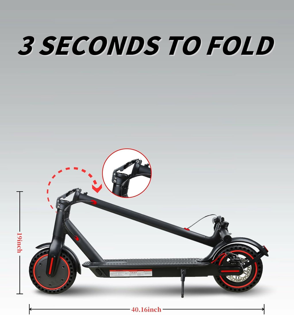 Folding Electric Scooter 500W Motor 8.5/10in Wheels 25km/h Dual Braking