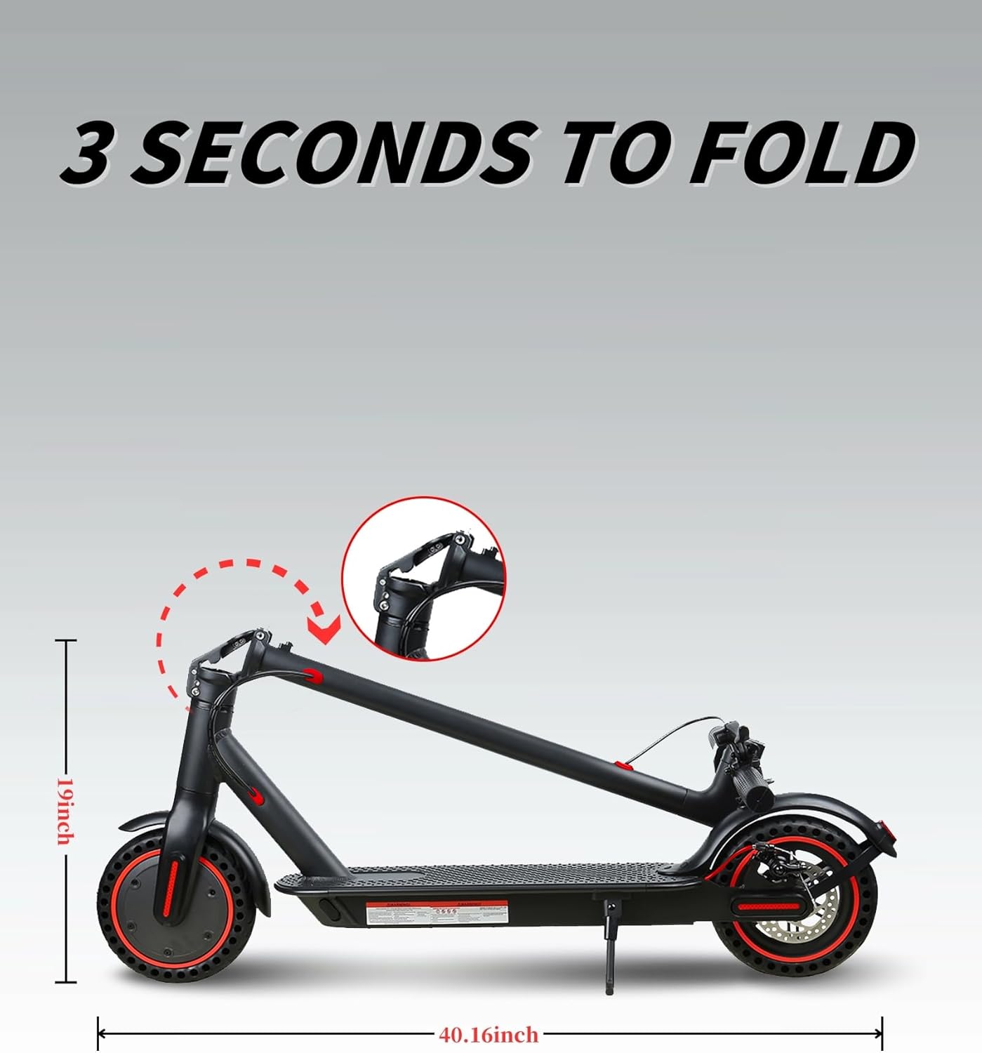 Folding Electric Scooter 500W Motor 8.5/10in Wheels 25km/h Dual Braking