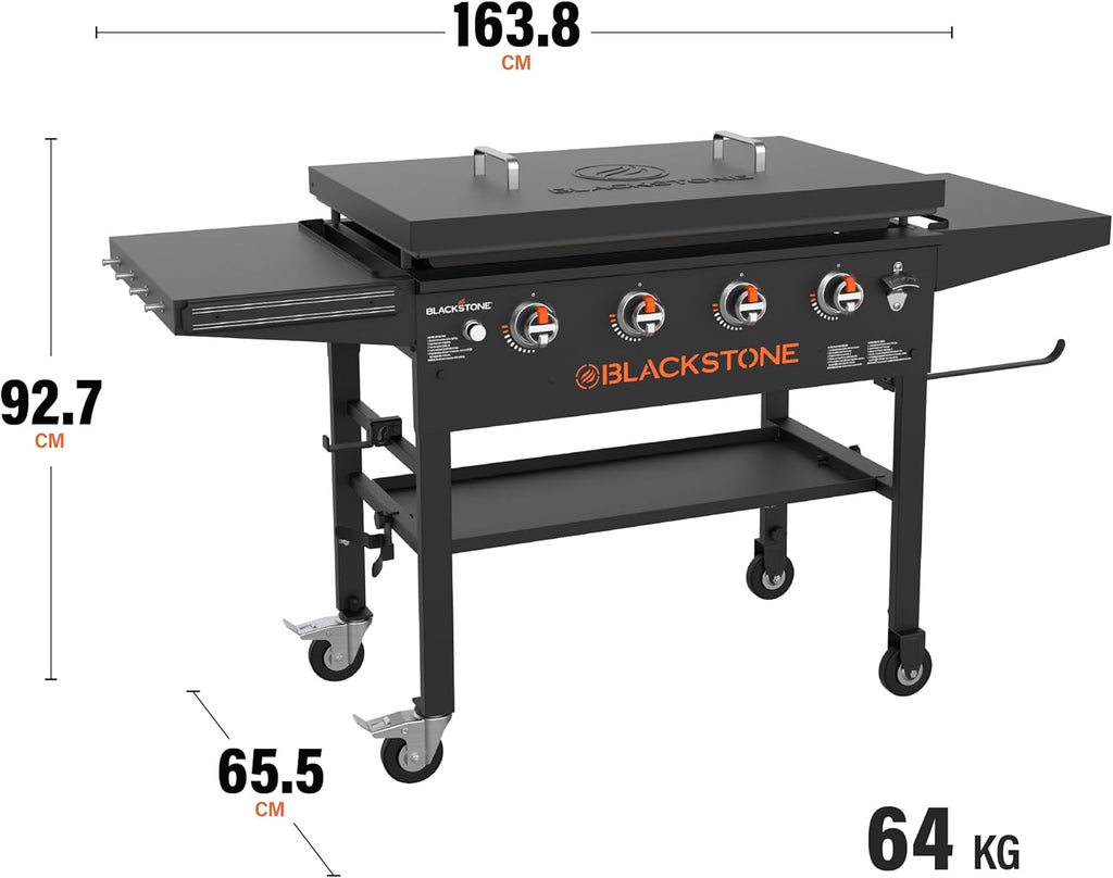36 Inch 4 Burner Propane Griddle with Regulator Starter Kit