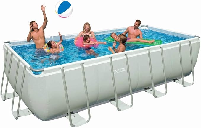 Ultra Rectangular Frame Pool with Sand Filter and Double Ladder 549x274