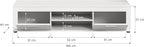 Jam X8BA9T30 63in Wide Lowboard TV Stand White Melamine