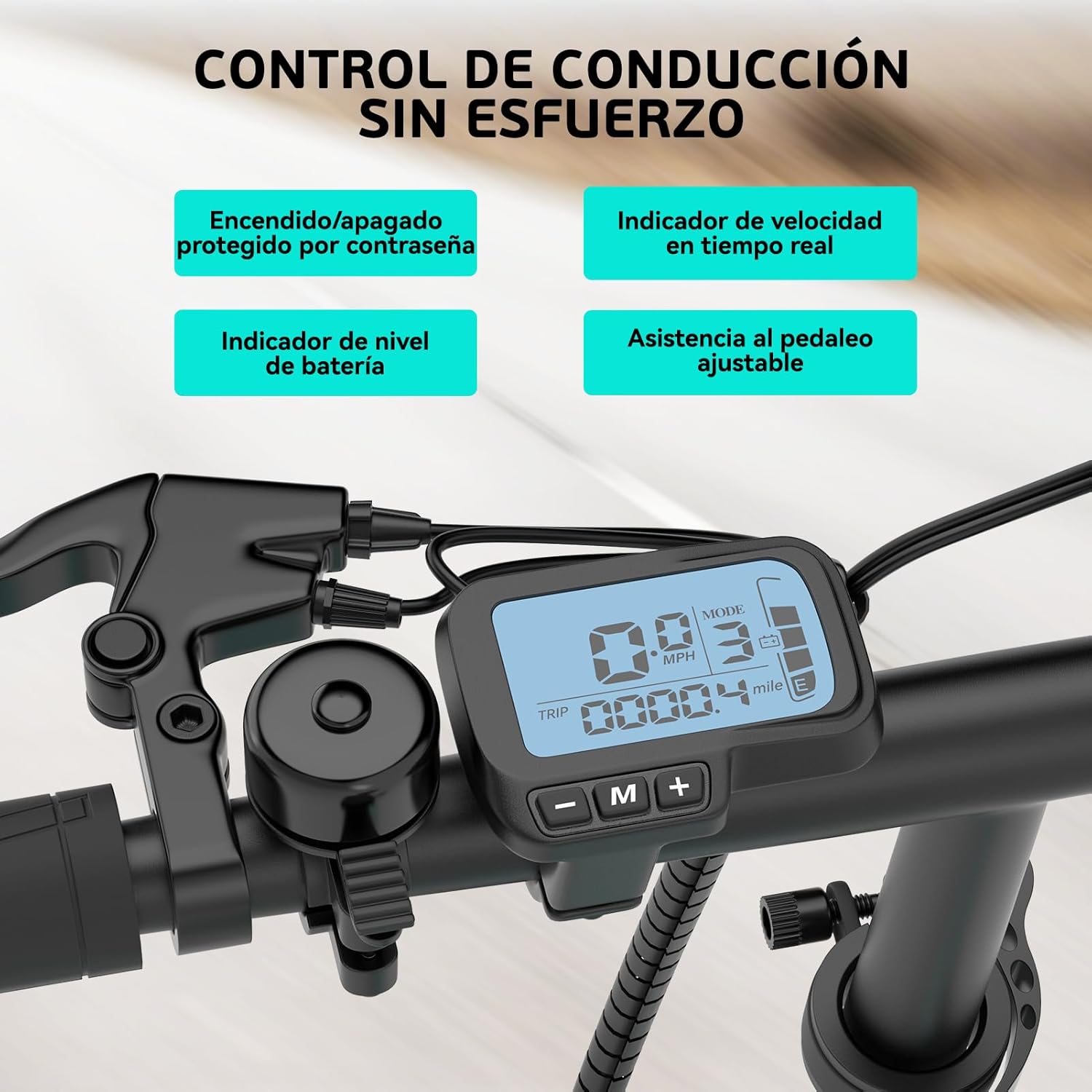 F100 Folding Electric Bike 14in 250W Motor 36V Battery Cyan