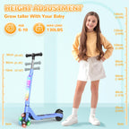Electric Scooter for Children 5.3in LED Lights 3 Adjustable Heights Blue