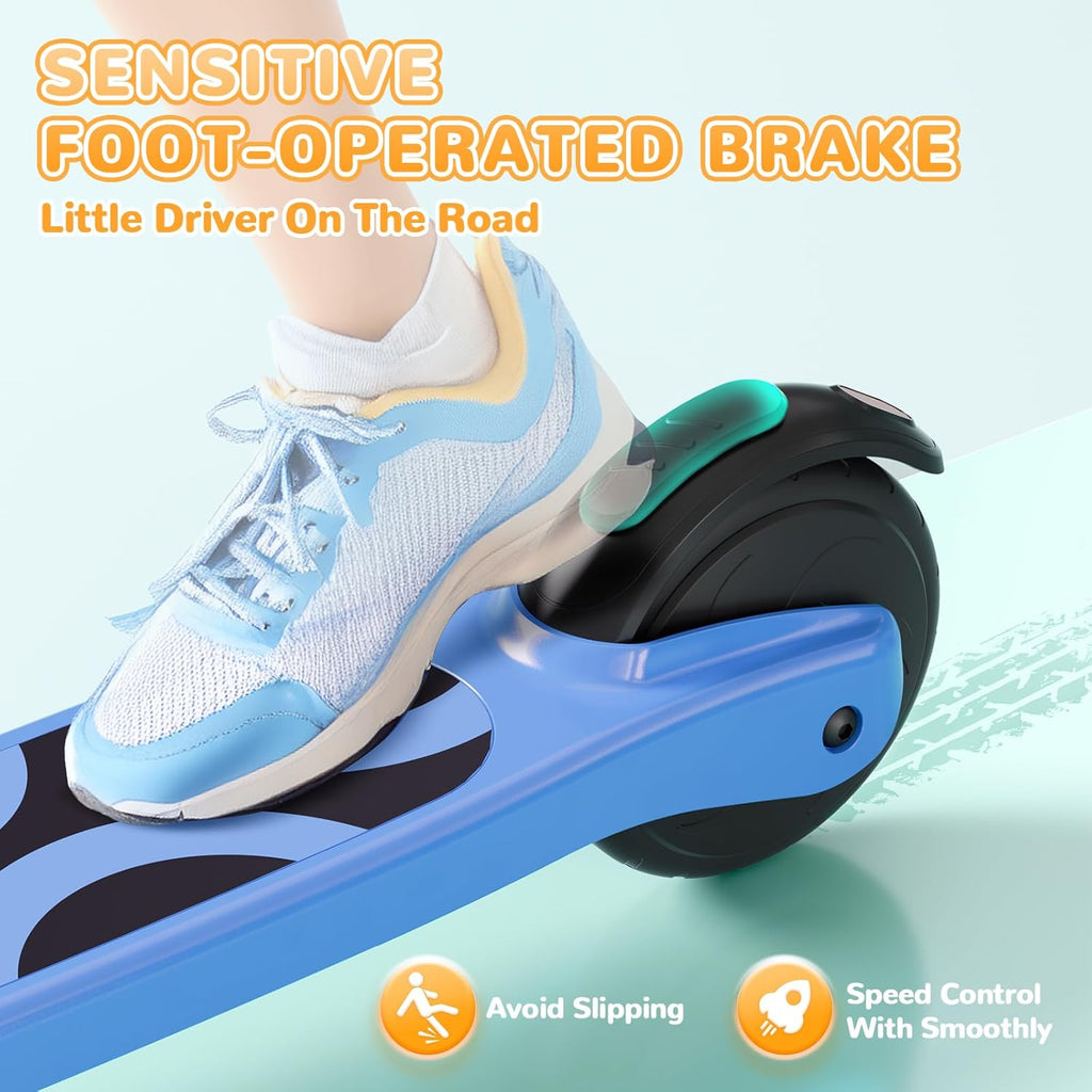 Electric Scooter for Children 5.3in LED Lights 3 Adjustable Heights Blue