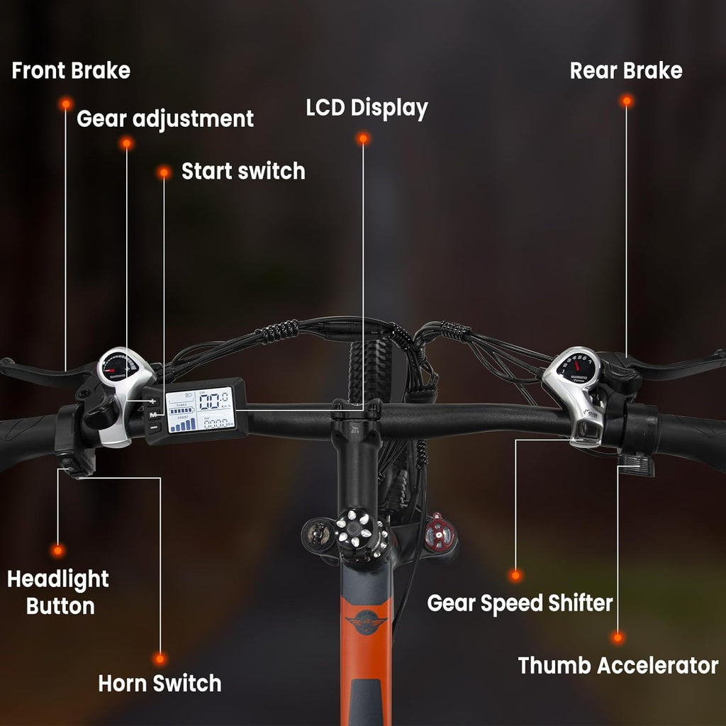 GUNAI 29 Zoll Elektro-Mountainbike elektrofahrraeder 48V 15Ah 21 Gaenge E-Bike Herren mit Scheibenbremse