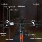 GUNAI 29 Zoll Elektro-Mountainbike elektrofahrraeder 48V 15Ah 21 Gaenge E-Bike Herren mit Scheibenbremse