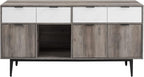 60 In Farmhouse Sideboard 2 Drawer 3 Door Grey Wash