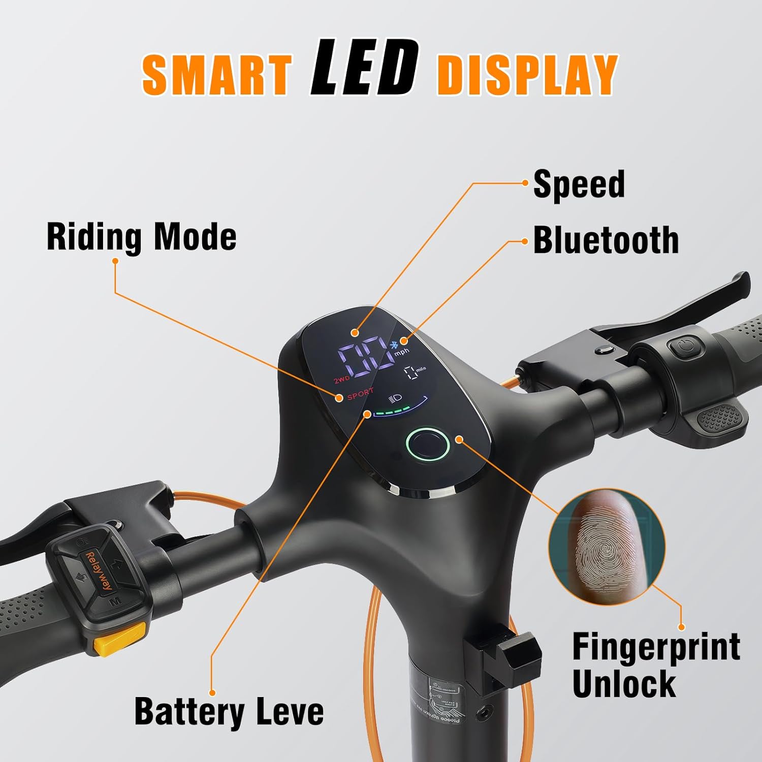 R8 Off-Road Electric Scooter 30 Mph Top Speed 50 Mile Range