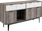 60 In Farmhouse Sideboard 2 Drawer 3 Door Grey Wash