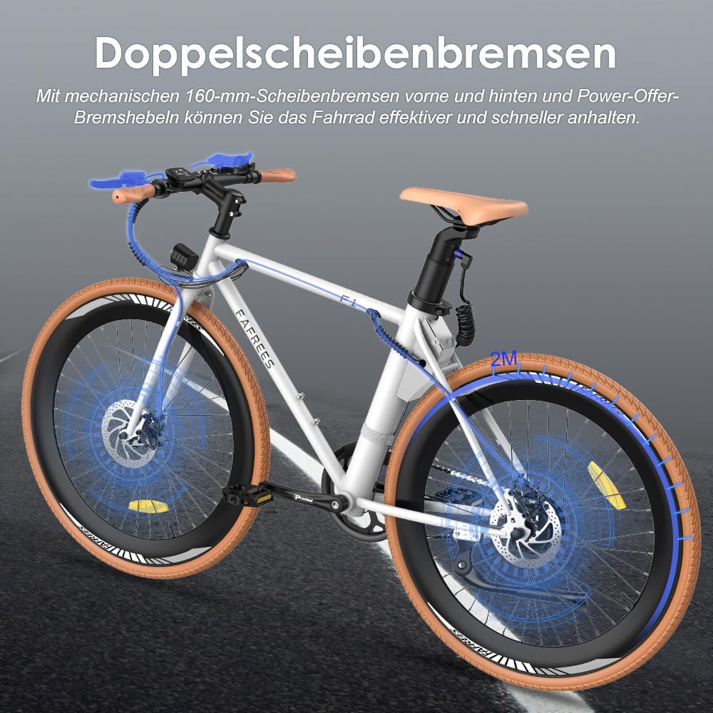F1 Electric Bike 250W 36V 10Ah Pedelec Black 700C