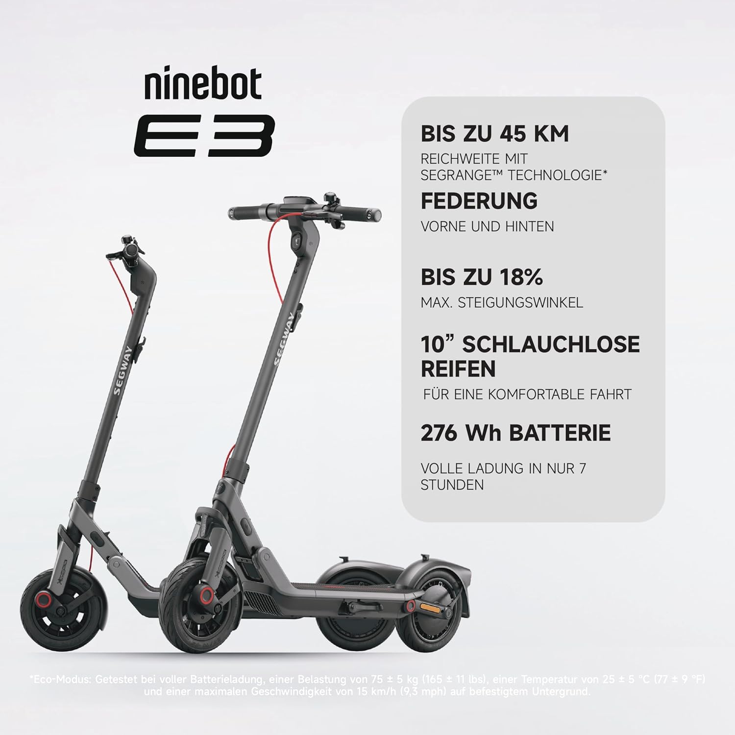 E3 D Electric Scooter for Commuters 45km Range 800W Motor Folding
