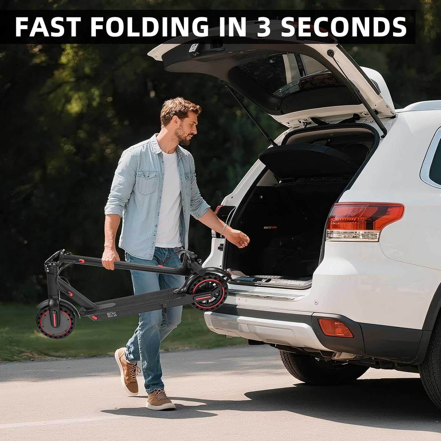 Adult Folding Electric Scooter 10.4Ah Battery Dual Suspension 35km Range