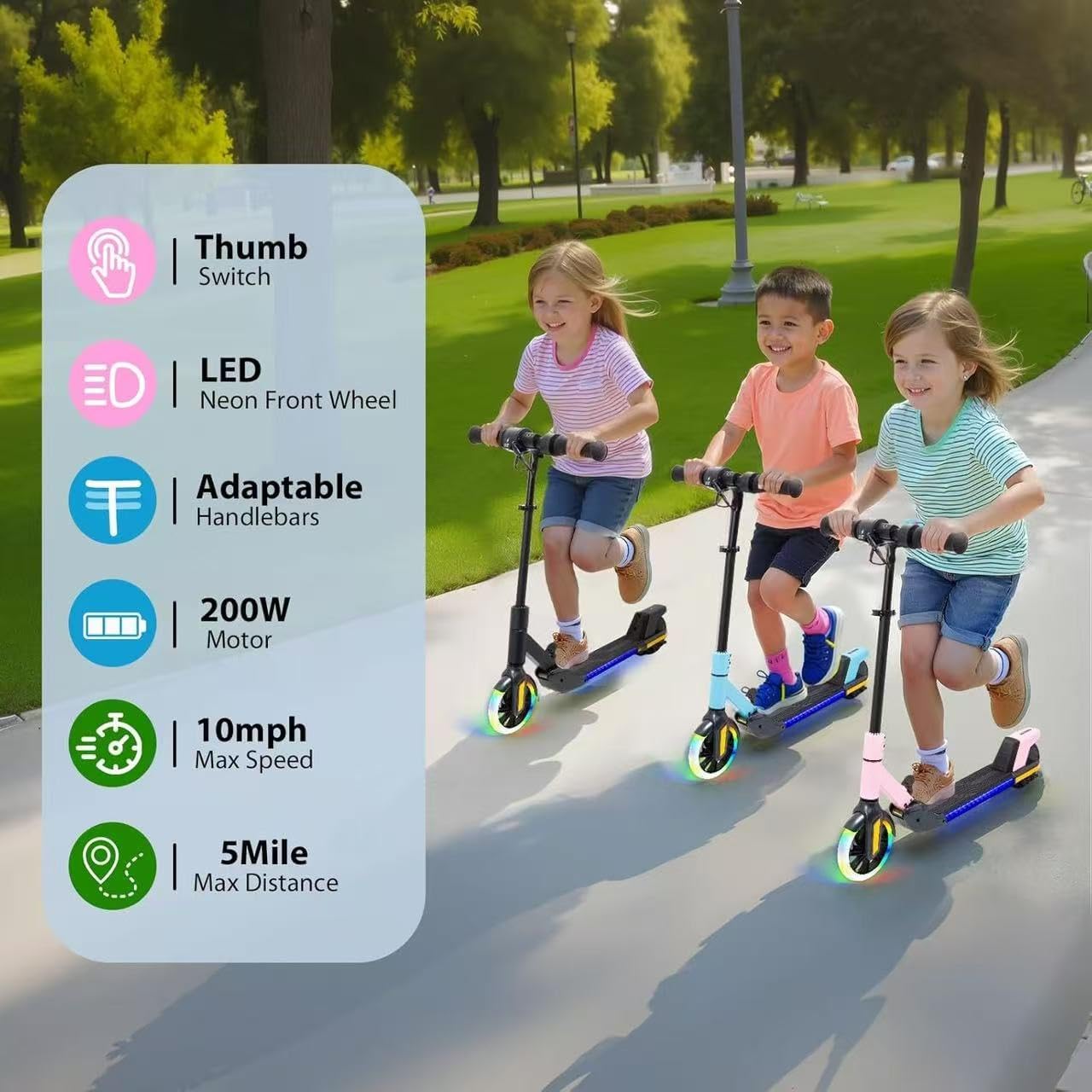 Folding Electric Scooter 200W 16 km/h 8 km Range Kids