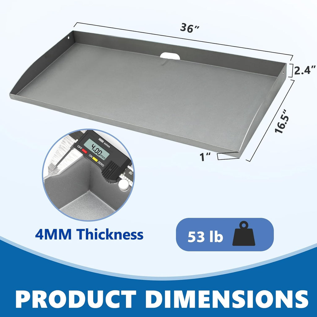 Griddle Replacement Top 36 Inch Heavy-Duty Steel Gray