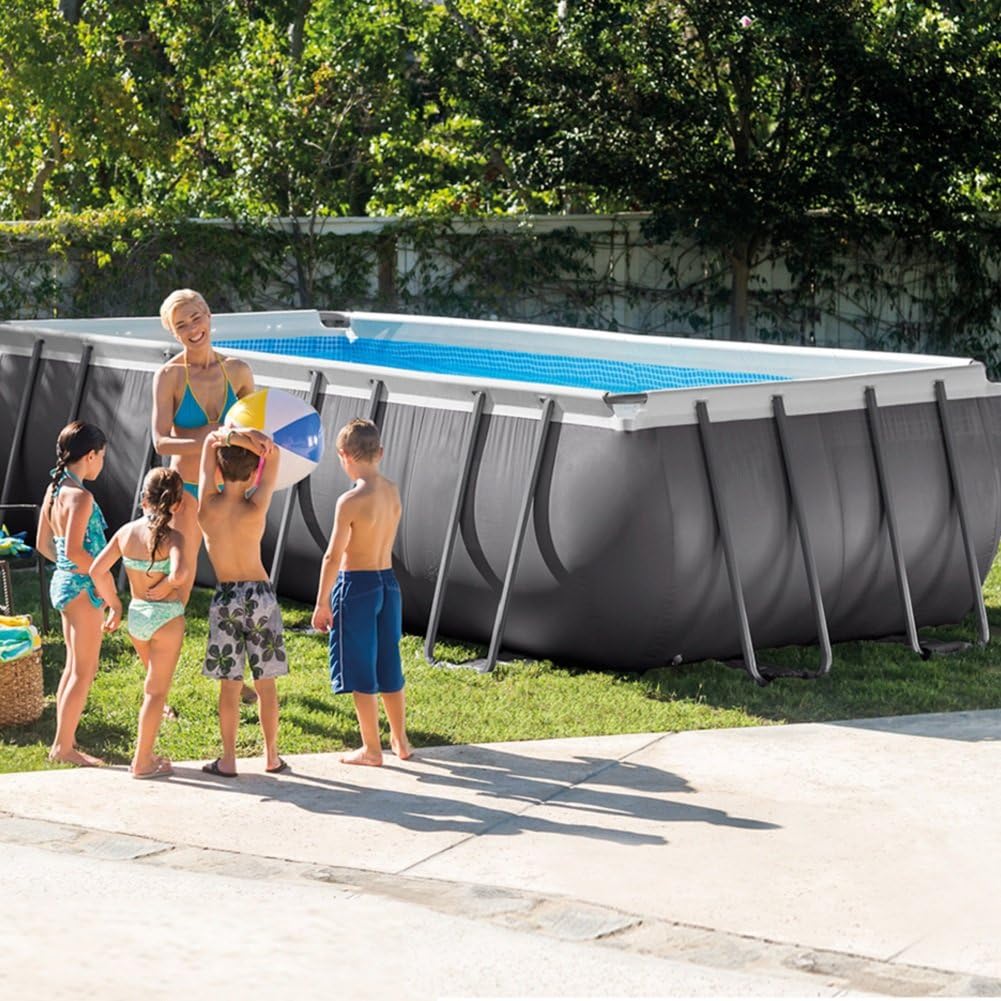 Ultra Rectangular Frame Pool with Sand Filter and Double Ladder 549x274