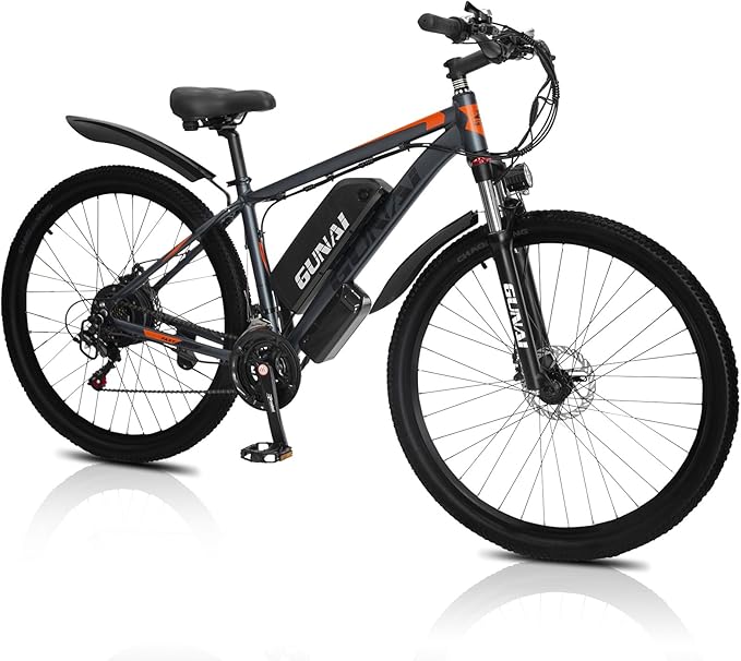 GUNAI 29 Zoll Elektro-Mountainbike elektrofahrraeder 48V 15Ah 21 Gaenge E-Bike Herren mit Scheibenbremse