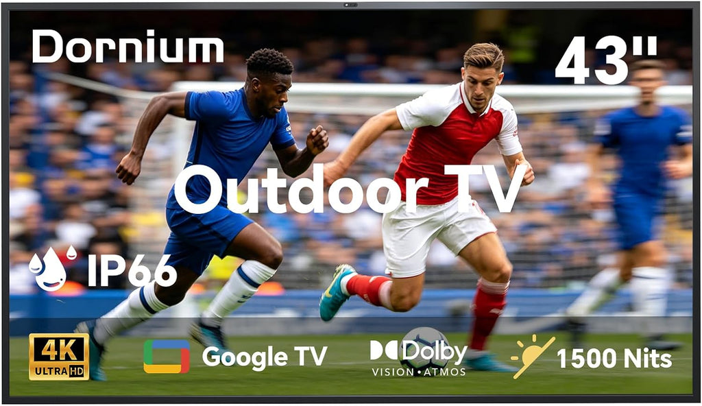 Smart Outdoor TV 1500 Nits 4K UHD Google TV with Anti-Glare Screen