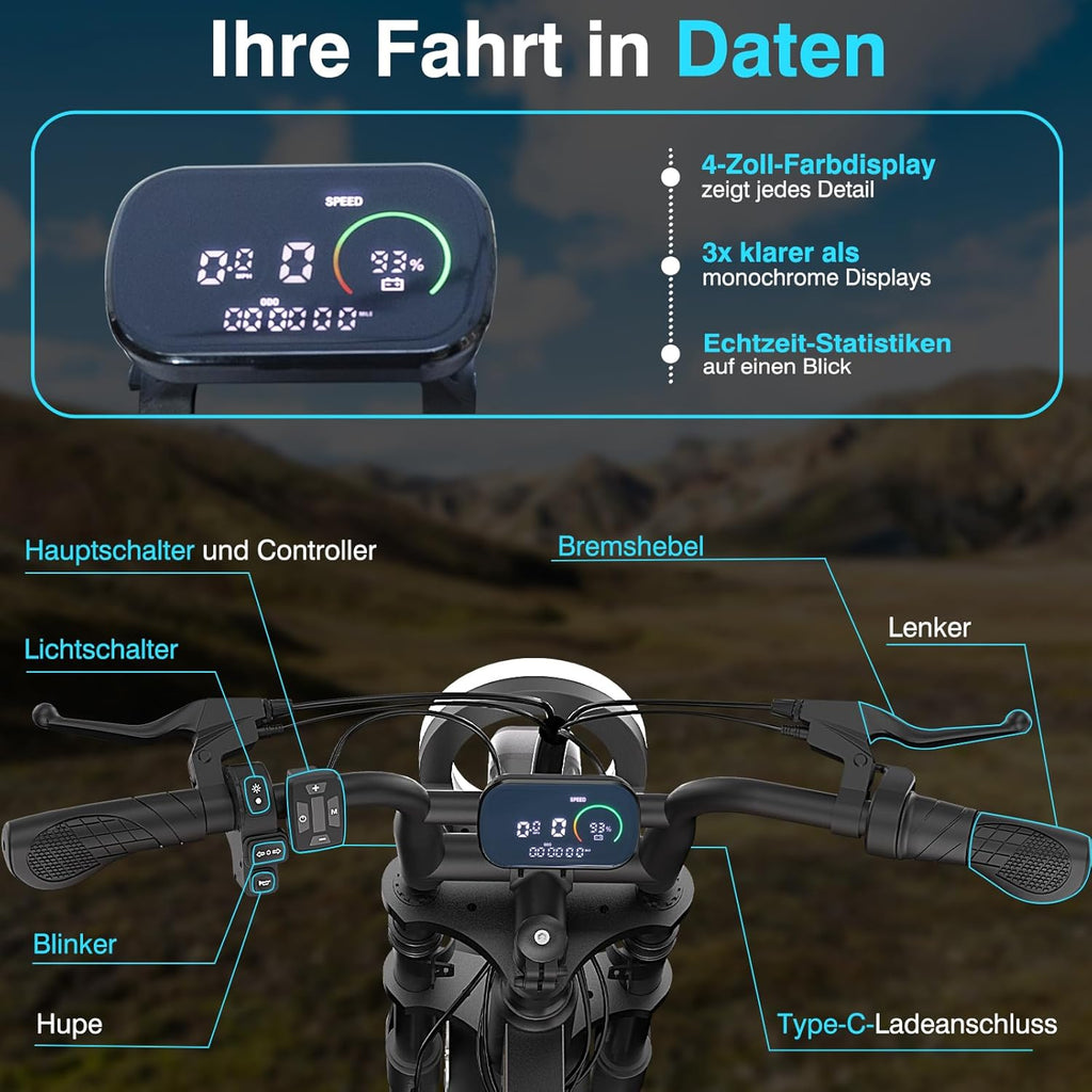 M16 16in All-Terrain Electric Fatbike with Full Suspension
