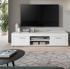 Jam X8BA9T30 63in Wide Lowboard TV Stand White Melamine