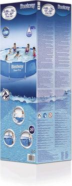 Steel Pro Frame Pool 366 x 76 cm Round Blue