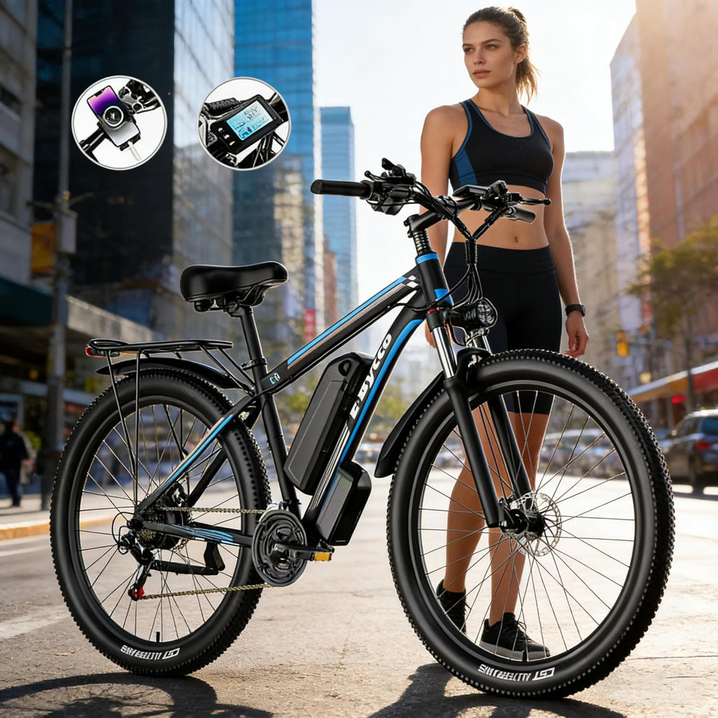 E8 Adult Electric Bicycle 48V 17.5Ah Battery 29in 21-Speed