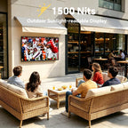 Smart Outdoor TV 1500 Nits 4K UHD Google TV with Anti-Glare Screen