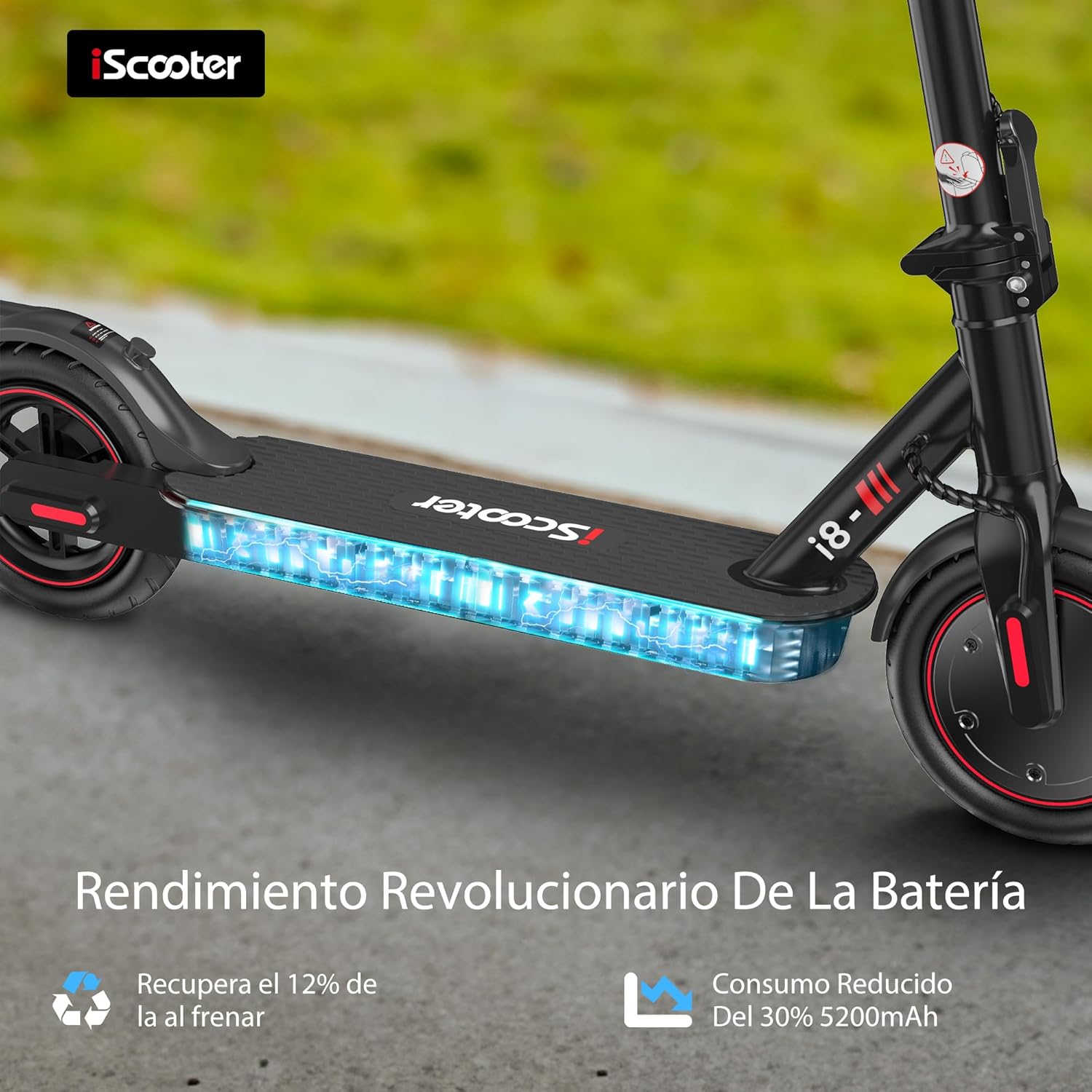 Adult Folding Electric Scooter 36V 5200mAh 8.5in Red