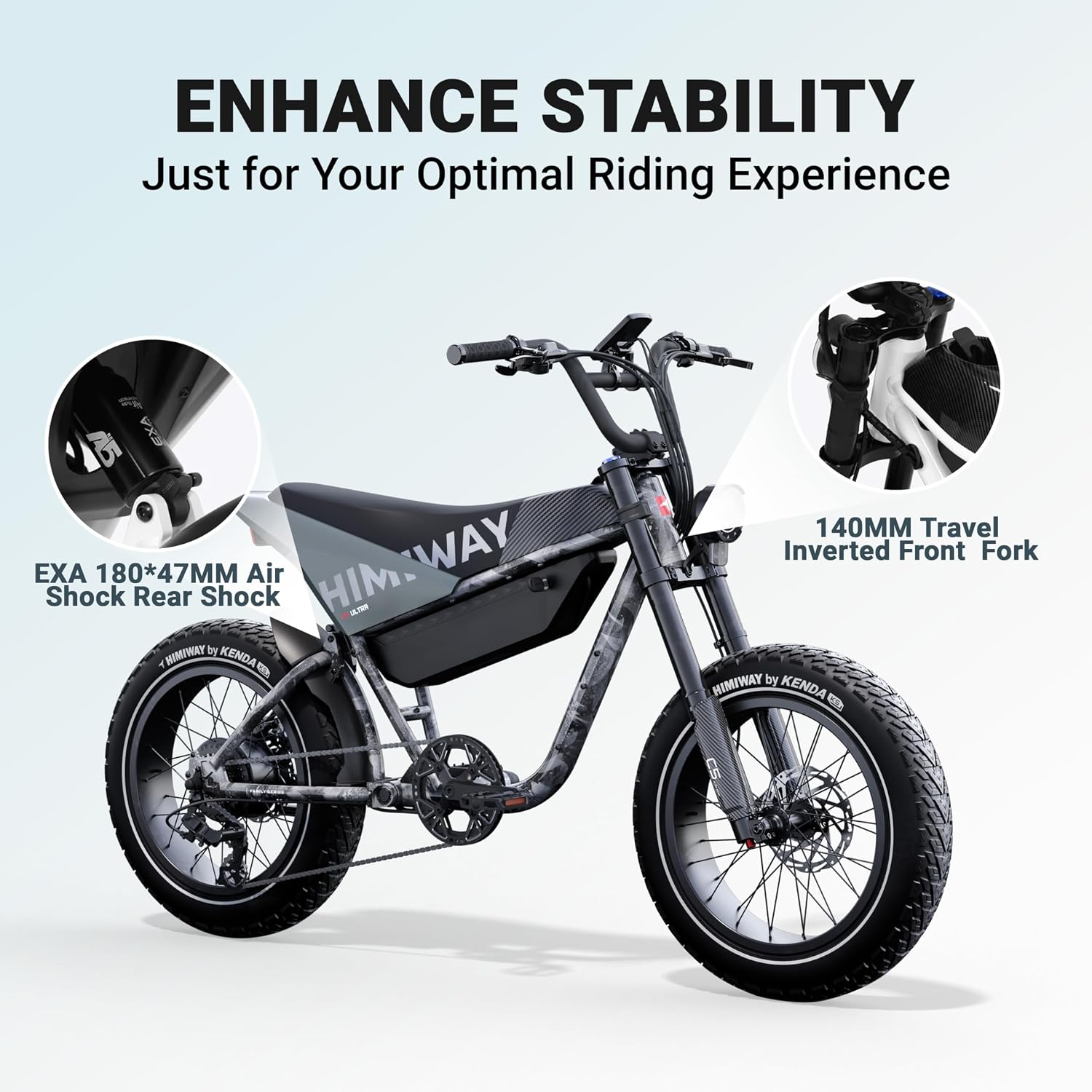 C5 SUV Electric Mountain E-Bike 48V 20Ah 960Wh Fat Tire
