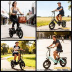 T16 PRO 14-Inch Foldable Electric Bike 400W Motor 20MPH 25-Mile Range