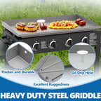 Griddle Replacement Top 36 Inch Heavy-Duty Steel Gray