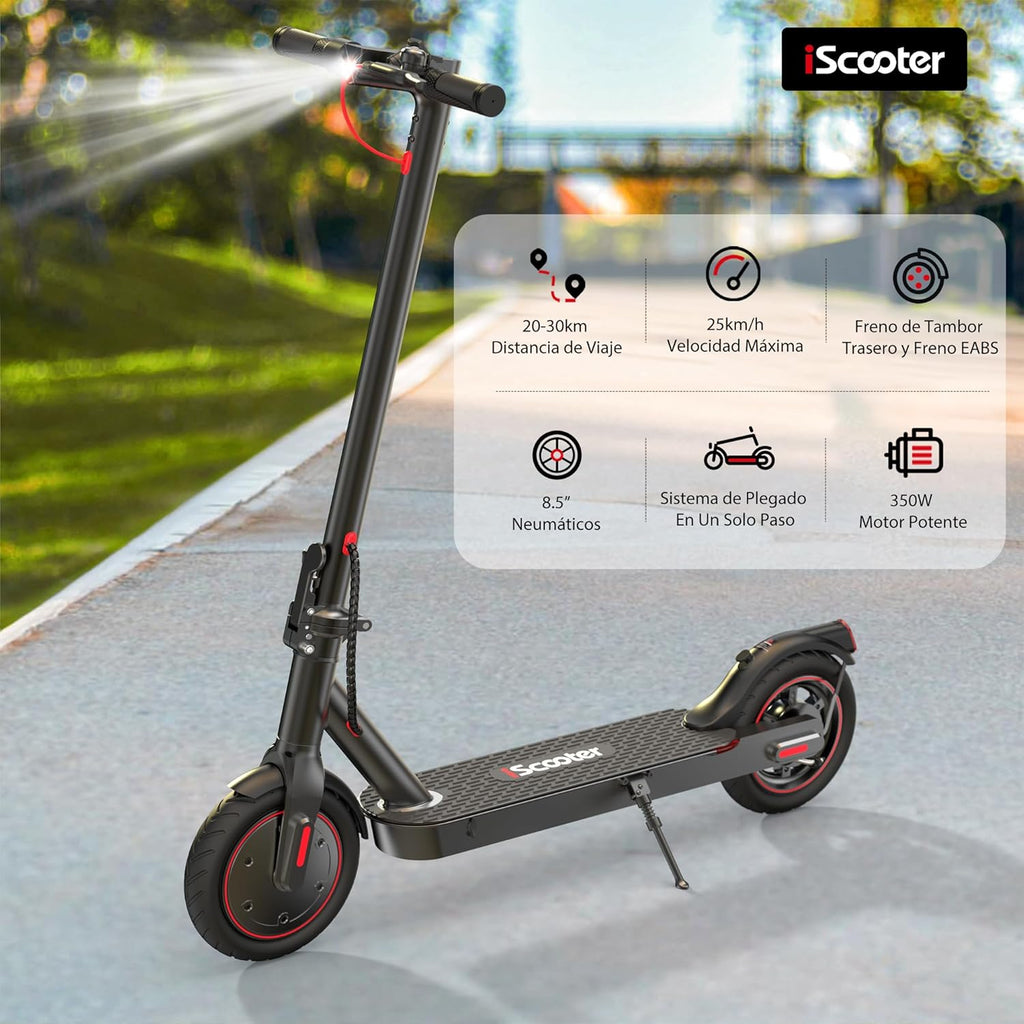 Adult Folding Electric Scooter 36V 5200mAh 8.5in Red