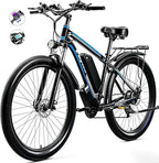 E8 Adult Electric Bicycle 48V 17.5Ah Battery 29in 21-Speed